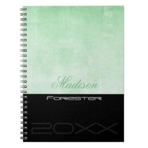 Cuaderno Personaliza el elegante Pistachio Negro