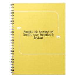 Cuaderno PERSONALIZA Gente Olvidadiza Frase Cerebro Amarill