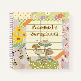 Cuaderno Personaliza hermosos hongos vintage para scrapbook