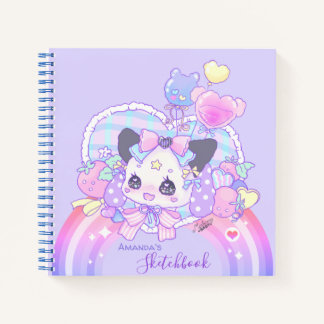 Cuaderno Personaliza - Kawaii lindo conejito de gatito, mor