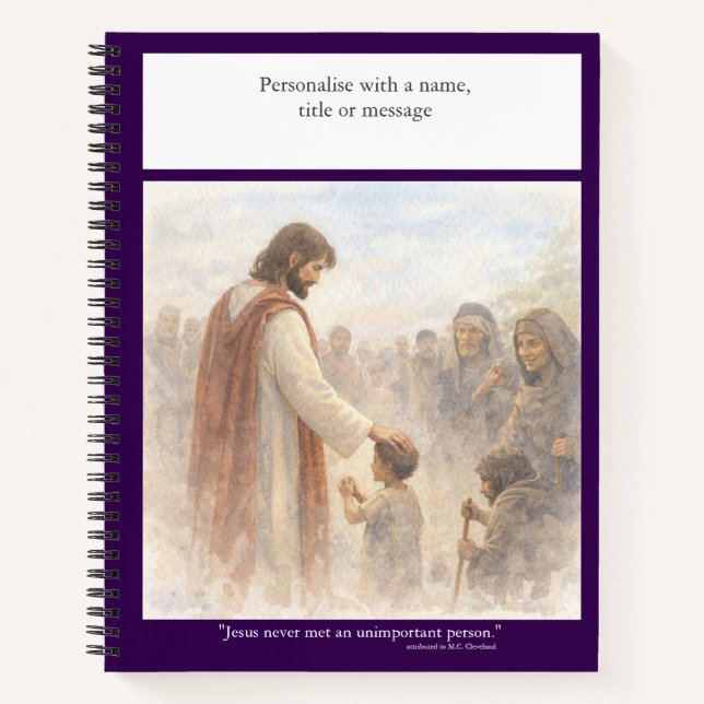 Cuaderno Personaliza: Ninguna persona es insignificante (Anverso)