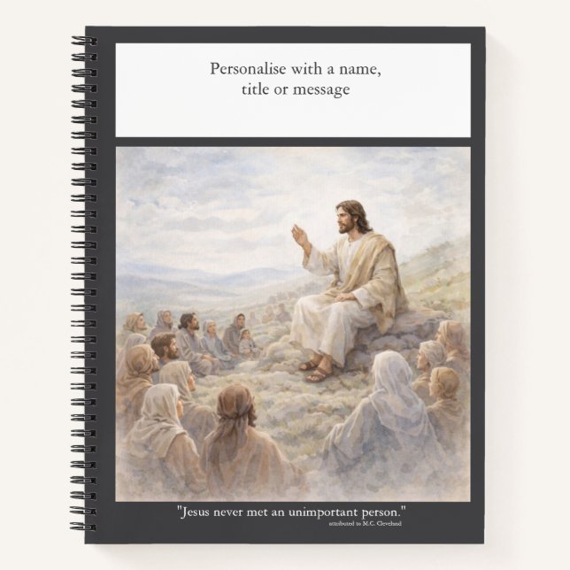 Cuaderno Personaliza: Ninguna persona sin importancia (Anverso)