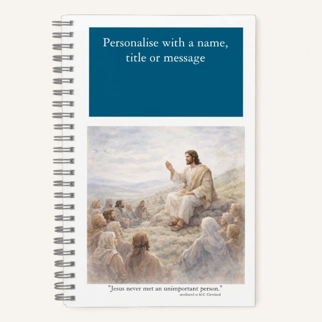 Cuaderno Personaliza: Ninguna persona sin importancia (Anverso)