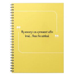 Cuaderno PERSONALIZA Personas Olvidadizas Cita Café Amarill