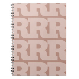 Cuaderno Personaliza tu letra, patrón de monograma en relie