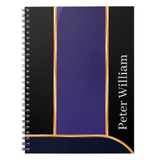 Cuaderno Personaliza Tu Nombre Elegante Púrpura Escuela Sec