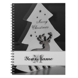 Cuaderno Personaliza un noble monograma ¡Feliz Navidad!