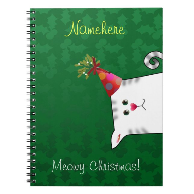Cuaderno Personalizable: Acebo del navidad de Alfie (Frente)
