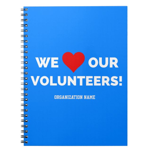 Cuaderno Personalizable Amamos A Nuestros Voluntarios (Frente)