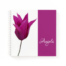 Personalizable Angela nombre bonito tulipán rosa f