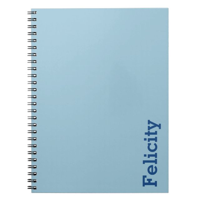 Cuaderno Personalizable azulverde grisáceo (Frente)