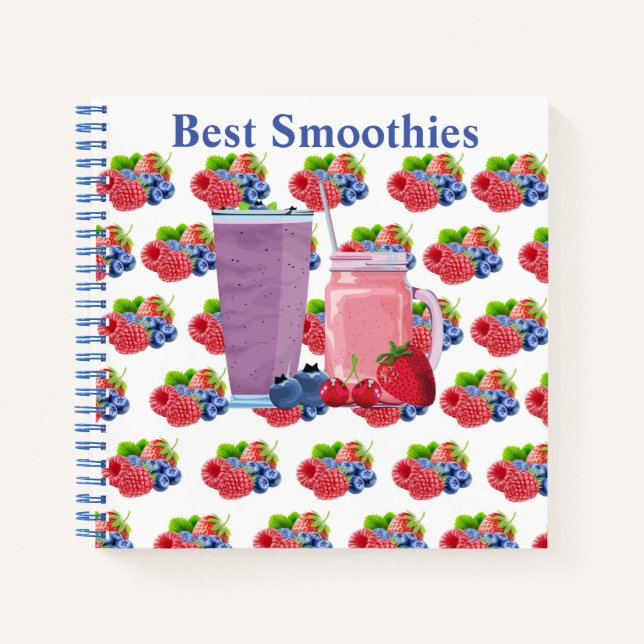 Cuaderno Personalizable Blueberry & Strawberry Smoothie (Anverso)