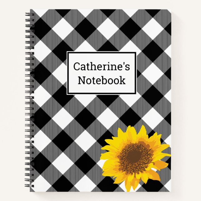 Cuaderno Personalizable Bufalo negro y blanco (Anverso)