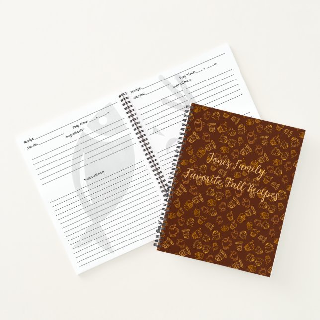 Cuaderno Personalizable Calabazas Spice Baker Recipe Book (Interior)