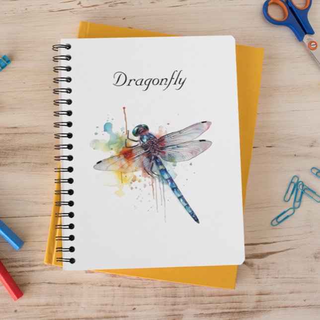 Cuaderno Personalizable colorido de la libélula (Subido por el creador)