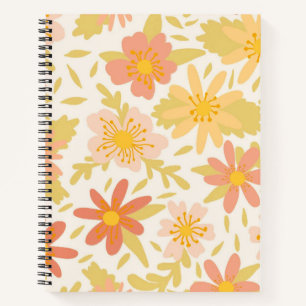 Cuaderno personalizable con flores hermosas