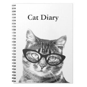 Cuaderno personalizable con foto divertida de gato
