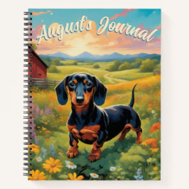 Cuaderno Personalizable Dachshund Farm Adventure Journal