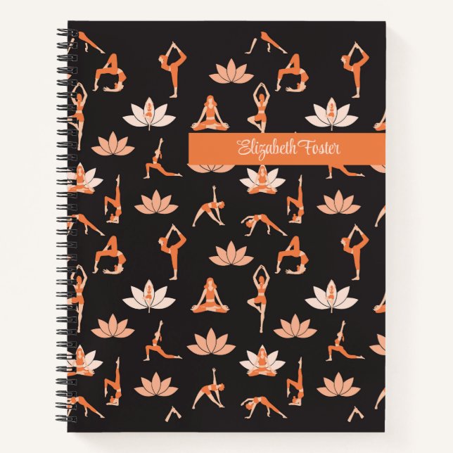 Cuaderno Personalizable de Chicas de yoga Lotus Blossom (Anverso)
