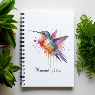 Cuaderno Personalizable de colibrí exótico y colorido