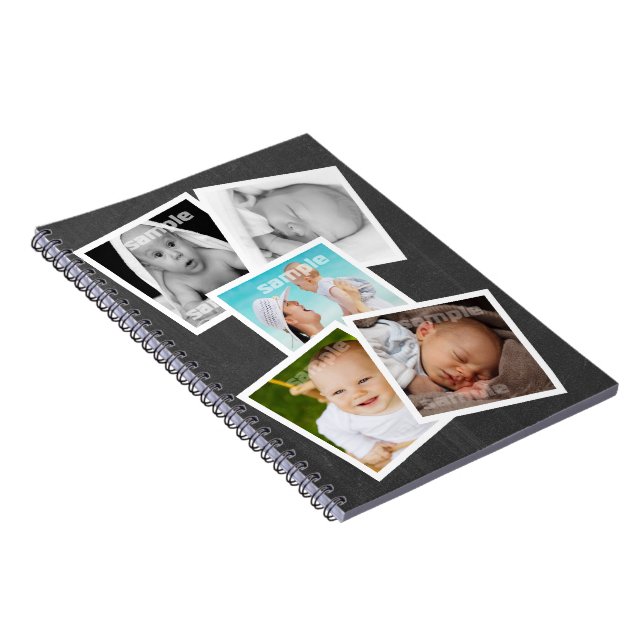 Cuaderno Personalizable de Collage de fotos personalizado (Lado Derecho)