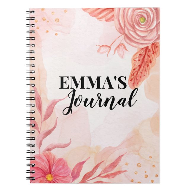 Cuaderno Personalizable de diario de Emma (Frente)