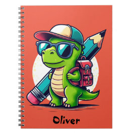 Cuaderno personalizable de dinosaurio genial para 