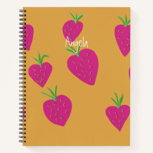 Cuaderno Personalizable de fresa para portátiles