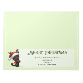 Cuaderno Personalizable de Gato de Navidad Espiand