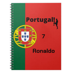 Cuaderno Personalizable de jugador de fútbol de Portugal