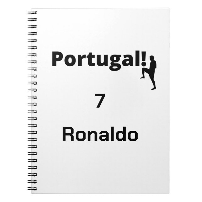 Cuaderno Personalizable de jugador de fútbol de Portugal (Frente)