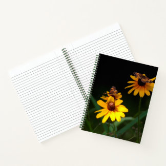 Cuaderno personalizable de mariposas y flores silv