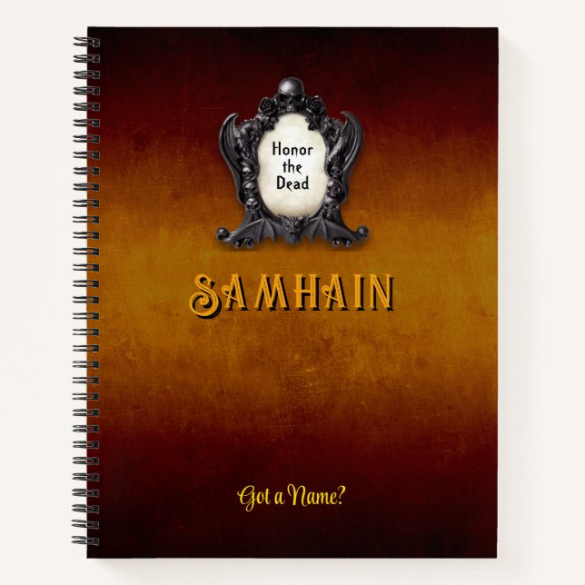 Cuaderno personalizable de Samhain Halloween 21,59 (Anverso)
