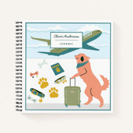 Cuaderno Personalizable de viajes Happy Trails Dog Airlines