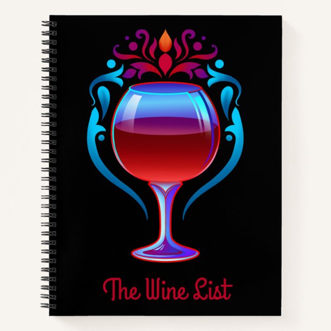 Cuaderno Personalizable de vino rojo (Anverso)