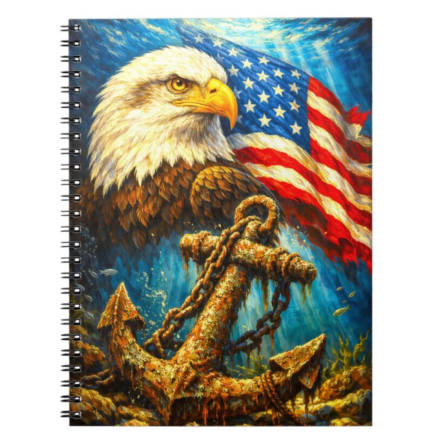 CUADERNO PERSONALIZABLE DEL ÁGUILA AMERICANA (Frente)