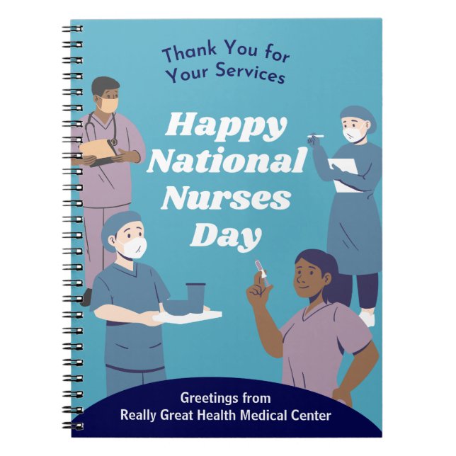 Cuaderno Personalizable del Día Nacional de Enfermeras (Frente)