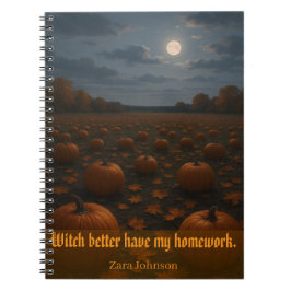 Cuaderno Personalizable divertido de Halloween