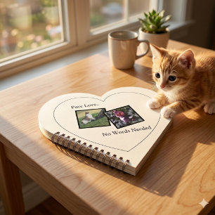 Cuaderno Personalizable en Forma de Corazón para M