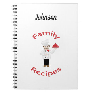 Cuaderno Personalizable Family Recipe Libro Italiano Chef N