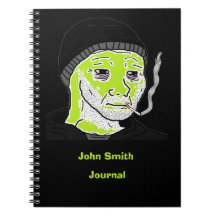 Personalizable Green Martian Doomer Spiral Bound