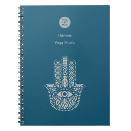 Cuaderno Personalizable Hamsa, estudio de yoga verde verde
