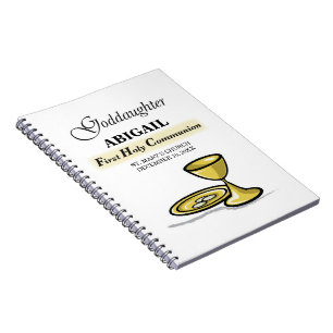 Cuaderno Personalizable, hijastra primera comunión cáliz