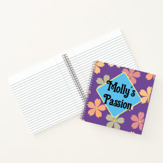 Cuaderno Personalizable Impresión floral Gratitud