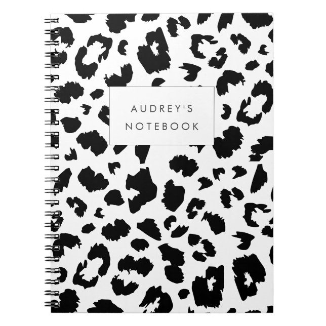 Cuaderno Personalizable leopardo impreso (Frente)