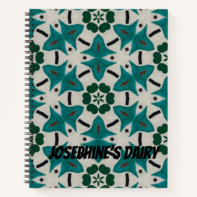 Cuaderno Personalizable Mandala Dairy. Diseño geométrico (Anverso)