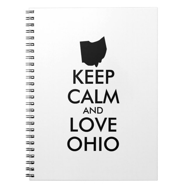 CUADERNO PERSONALIZABLE MANTENGA CALMA Y AME A OHIO (Frente)