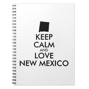 Cuaderno Personalizable MANTENGA CALMA Y AME NUEVO MÉXICO
