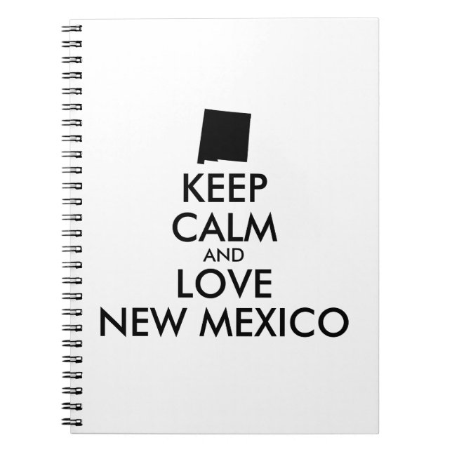 Cuaderno Personalizable MANTENGA CALMA Y AME NUEVO MÉXICO (Frente)