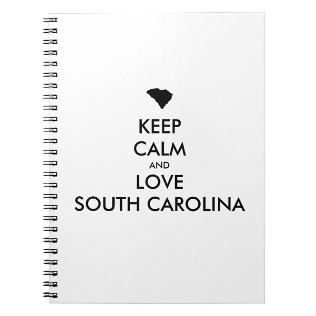 CUADERNO PERSONALIZABLE MANTENGA LA CALMA Y AME A CAROLINA  (Frente)